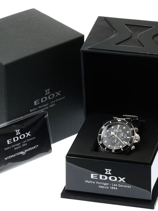 EDOX Skydiver 10238-3NM-NI Date Chronograph black Dial Quartz Men\'s Watch_944137 main image 4